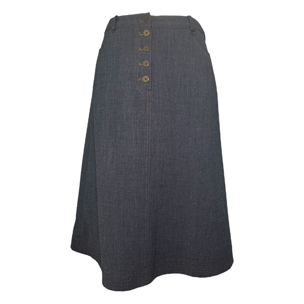 KERAIA Vintage Inspired A-Line Denim Skirt